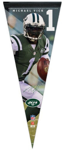 Michael Vick "Signature Series" New York Jets Premium Felt Collector's Pennant - Wincraft