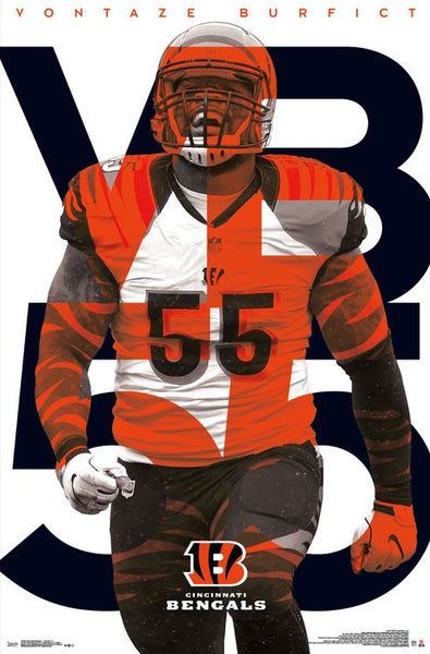 Vontaze Burfict "Passion" Cincinnati Bengals NFL Action Wall Poster - Trends International