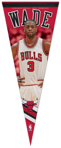 Dwyane Wade "Superstar" Chicago Bulls Premium Felt Collector's PENNANT - Wincraft 2016