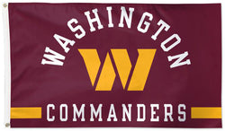 Washington Commanders Official NFL Football 3'x5' Deluxe-Edition Flag (Classic-Letter-Style) - Wincraft