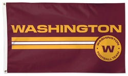 Washington Football Team Official NFL Football 3'x5' DELUXE-EDITION Flag ("W-Style") - Wincraft