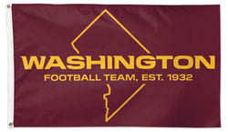 Washington Football Team Official NFL Football 3'x5' DELUXE-EDITION Flag ("DC-Style") - Wincraft