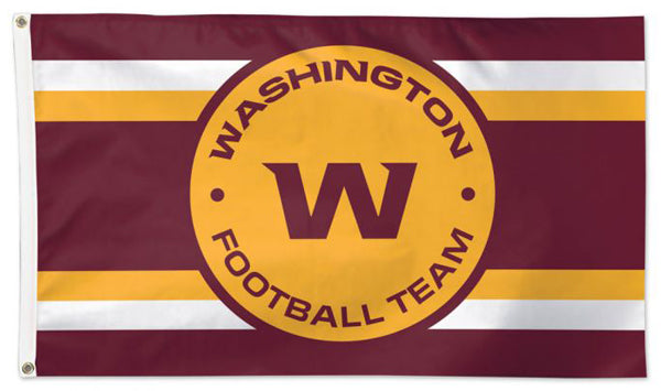 Washington Football Team Official NFL Football 3'x5' DELUXE-EDITION Flag (Large-Logo-On-Stripes) - Wincraft