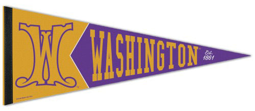 Washington Huskies "Est. 1861" Retro Vintage Logo Style Premium Felt Collector's Pennant - Wincraft
