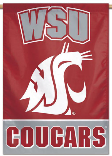 Washington State Cougars Official NCAA Team Logo Style NCAA Premium 28x40 Wall Banner - Wincraft