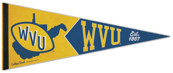 West Virginia Mountaineers NCAA College Vault 1970s-Style Premium Felt Collector's Pennant - Wincraft