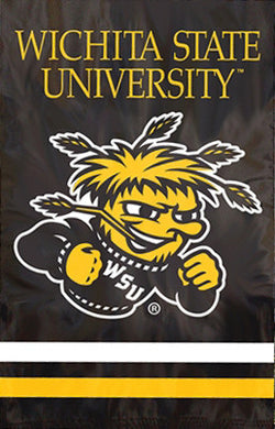 Wichita State Shockers Premium Applique Banner Flag - Party Animal