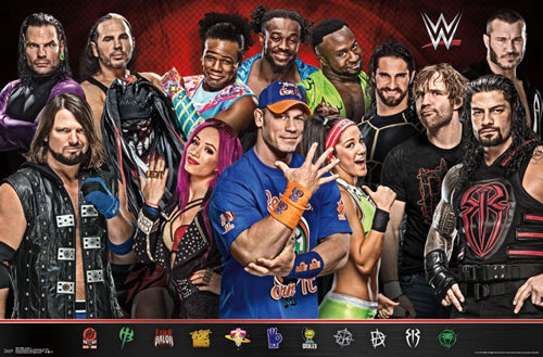 WWE Wrestling Superstars (14 Wrestlers) Poster - Trends International