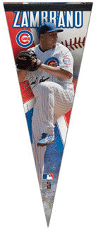 Carlos Zambrano "Signature" Premium Felt Pennant L.E. /2,009