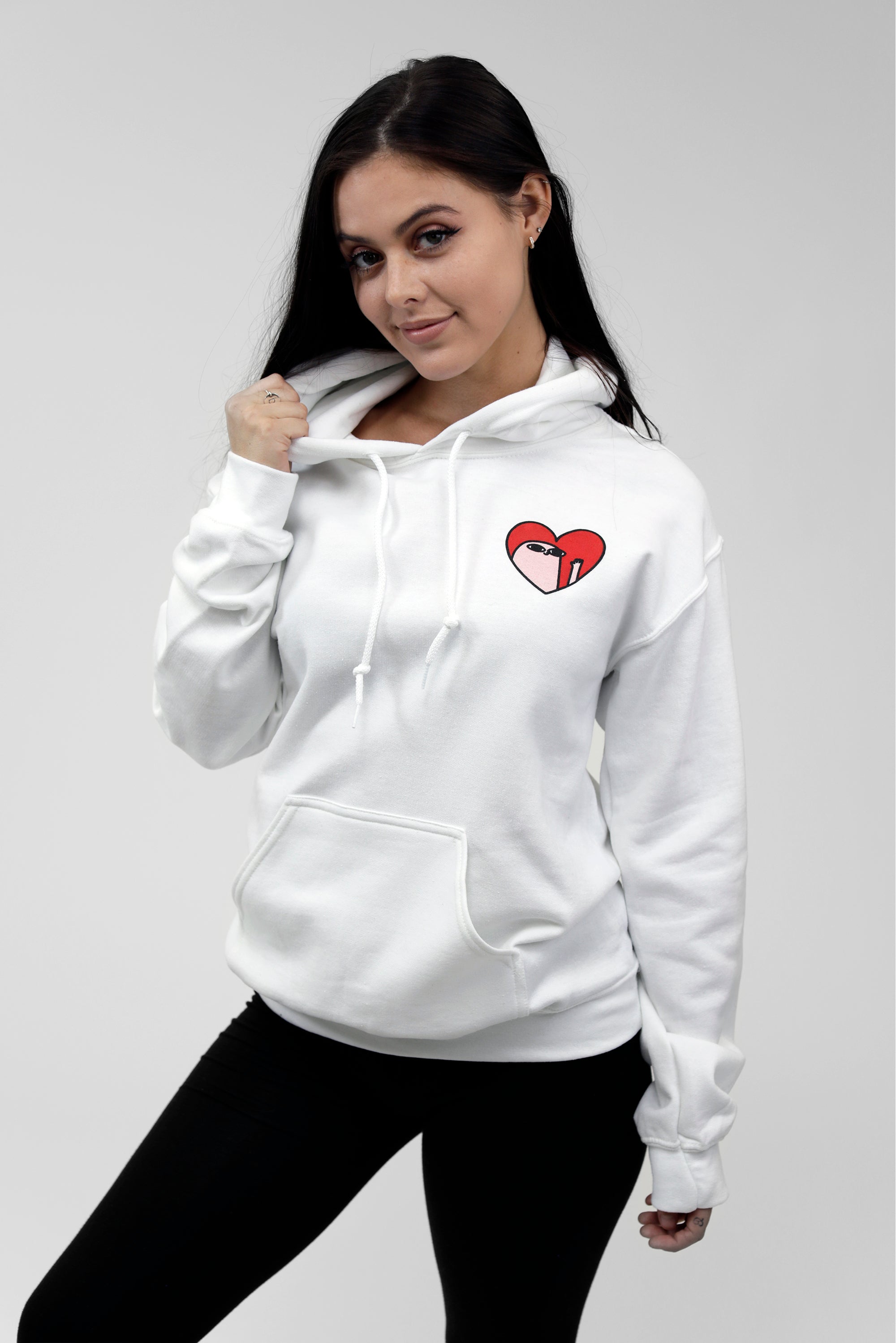 girls white hoodie