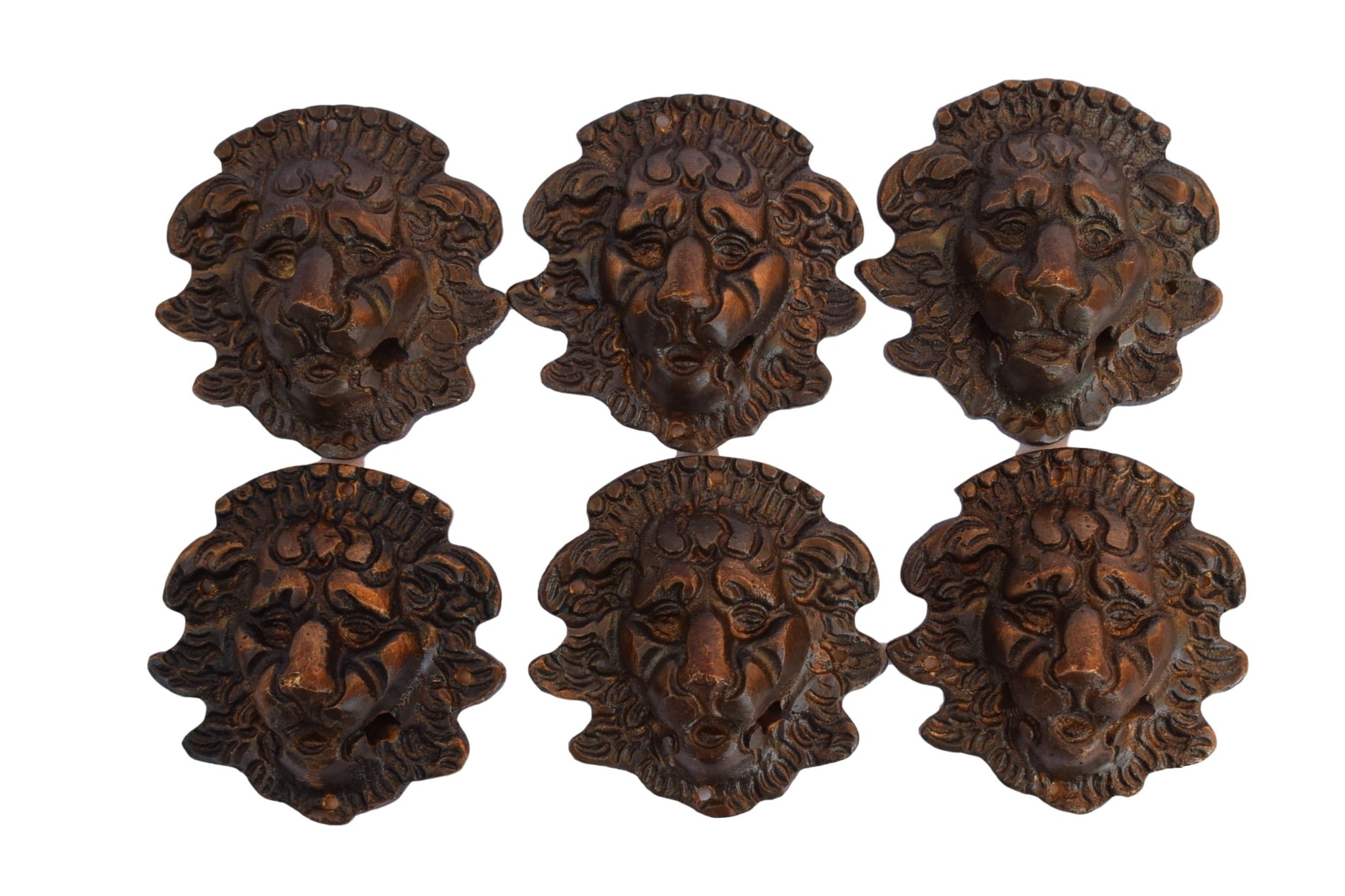 Lion Head Bronze Ornament - Charmantiques