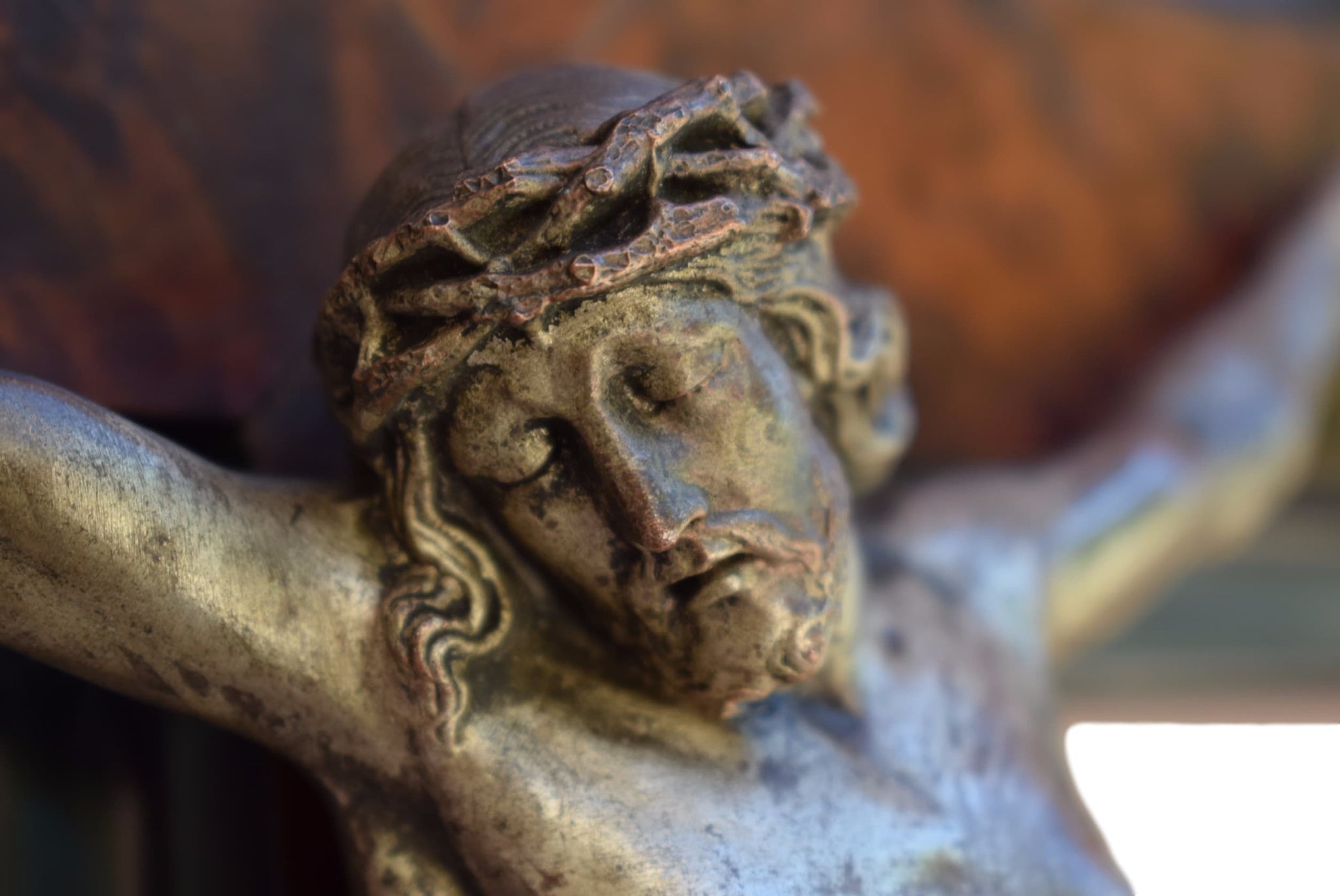 Antique Altar Crucifix - Charmantiques