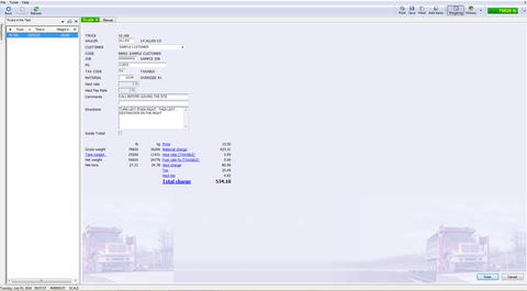 customized scale ticket system