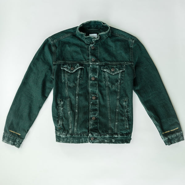 green jeans jacket