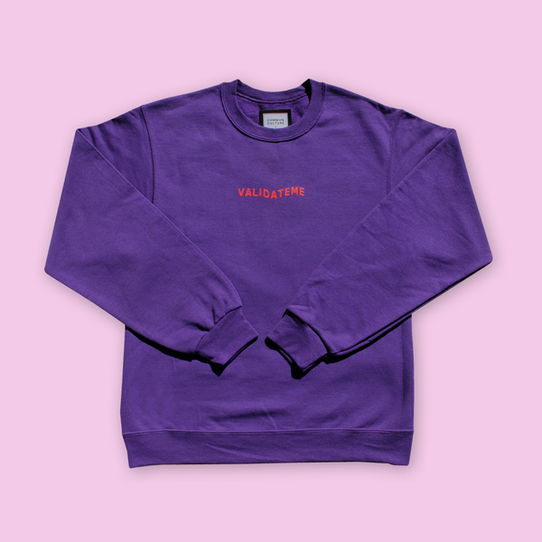 purple crewneck