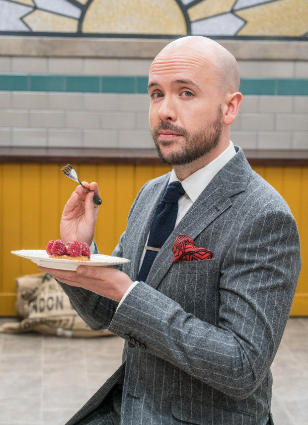 Contemporary Pocket Square UK, Designer, Tom Allen Bake Off: The Professionals