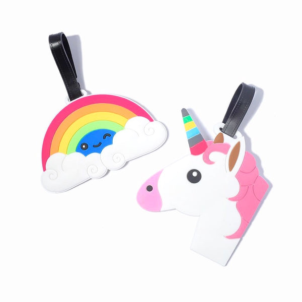 rainbow luggage tag