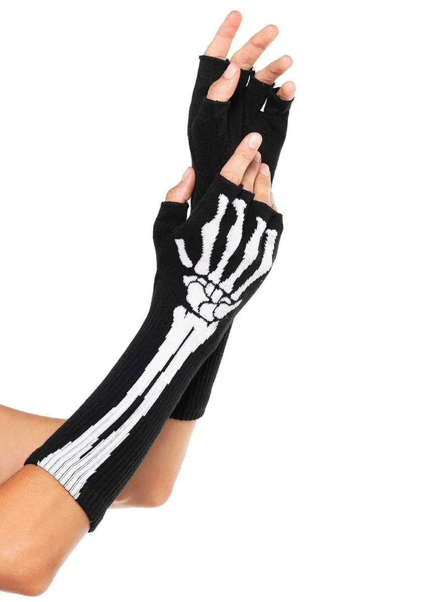 skeleton opera gloves