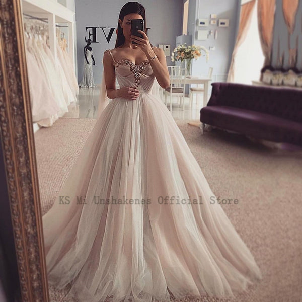 2022 Sexy Crystals Wedding Dresses Vestidos De Noiva Princess Bride Dr Roycebridal Official Store 0591