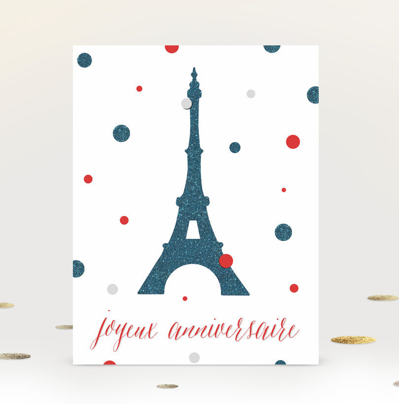 French Printable Birthday Card Clementine Creative