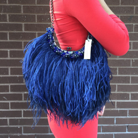 ostrich feather handbag