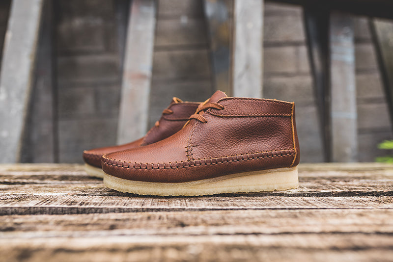 clarks weaver boot tan leather