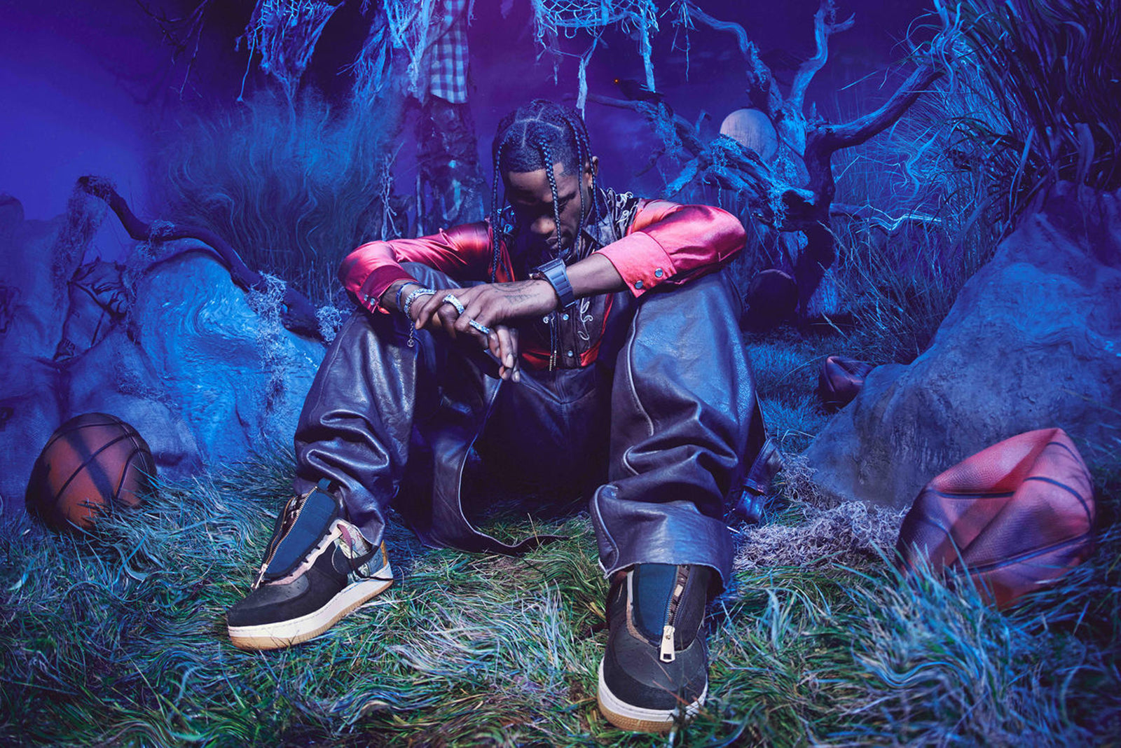 travis scott wearing air force 1