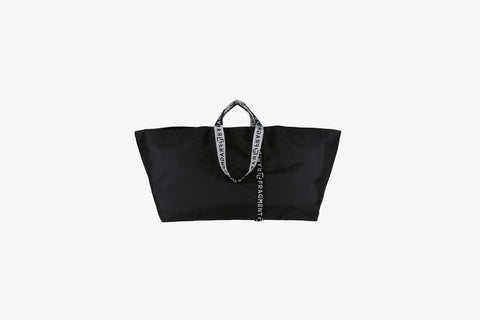 Large black tote bag with Tape logo