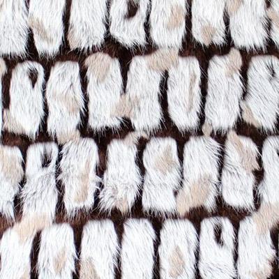 Faux Fake Fur Brick Rectangle Long Pile Fur