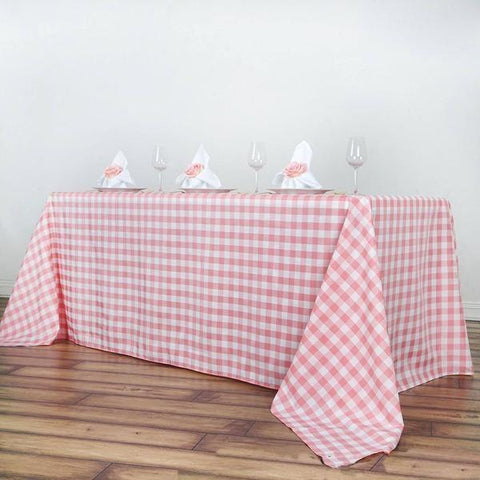 Checkered Polyester Rectangle Tablecloth