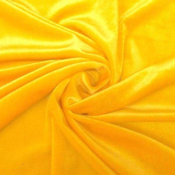 Yellow Velvet Stretch Fabric iFabric