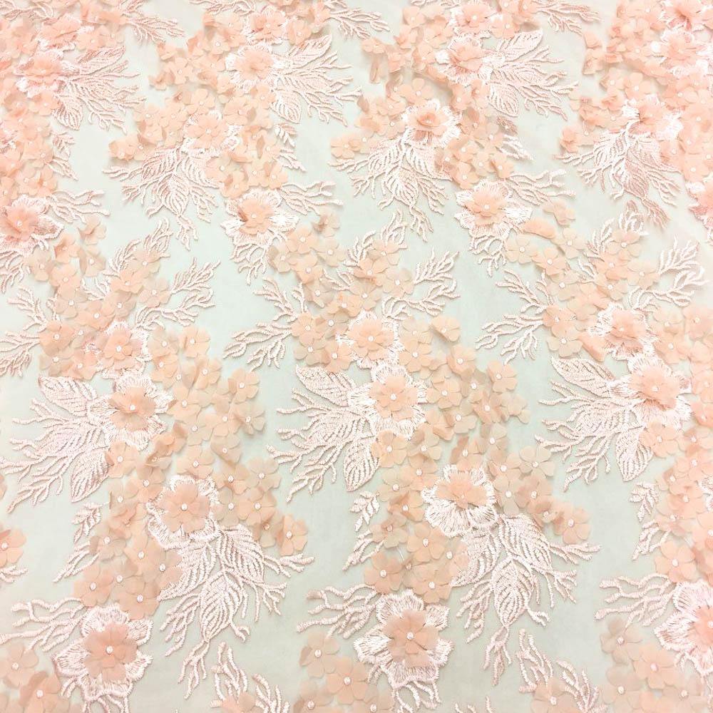 peach lace material