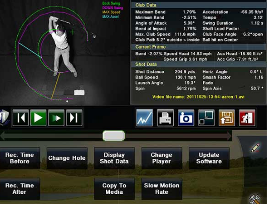 hd golf simulator measurements