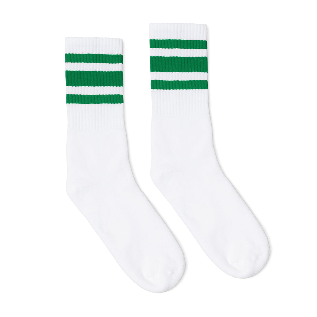 SOCCO I Green Striped Socks I Made in USA.