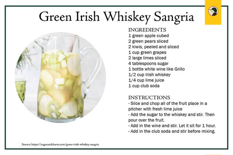 Green Irish Whiskey Sangria 