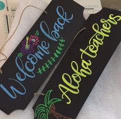 DIY back to school sign with kassa chalk markers
