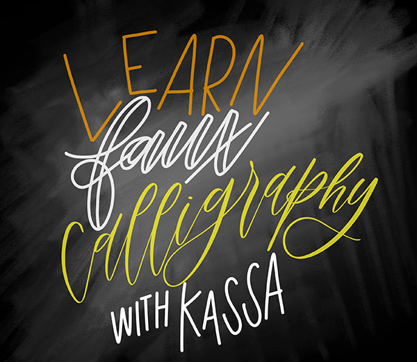learn faux calligraphy with kassa chalk markers 