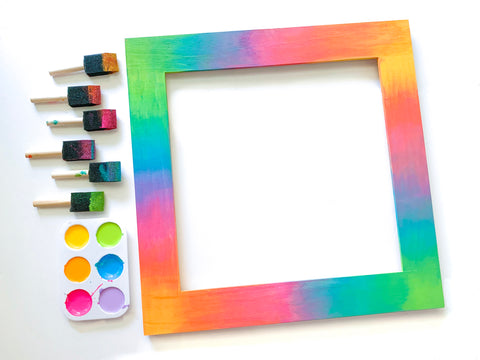 acrylic painted picture frame for diy kassa chalkboard sign