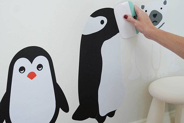 chalkboard penguin vinyl art