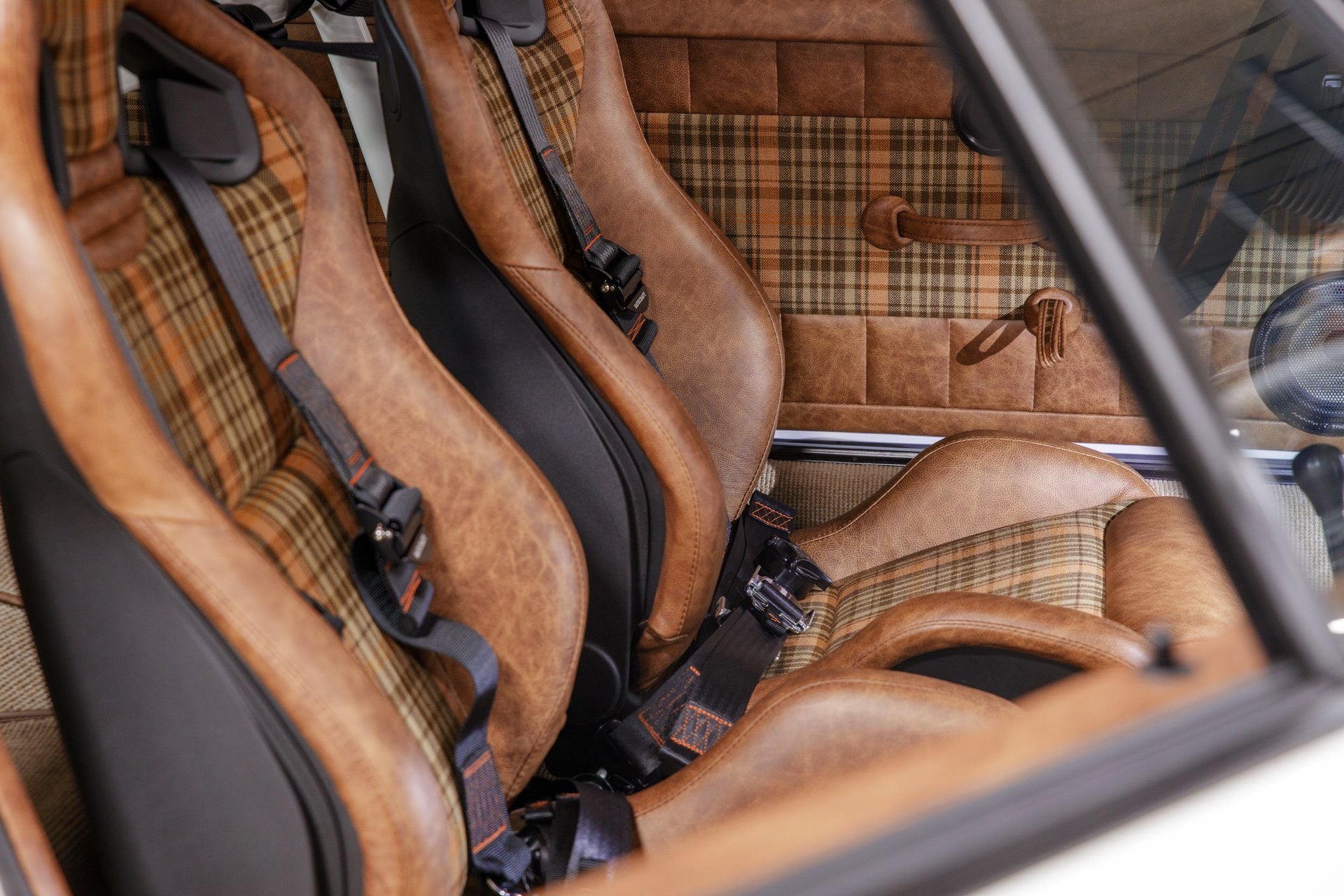 Porsche Karo Madras Plaid Tartan Seat Fabric custom interior