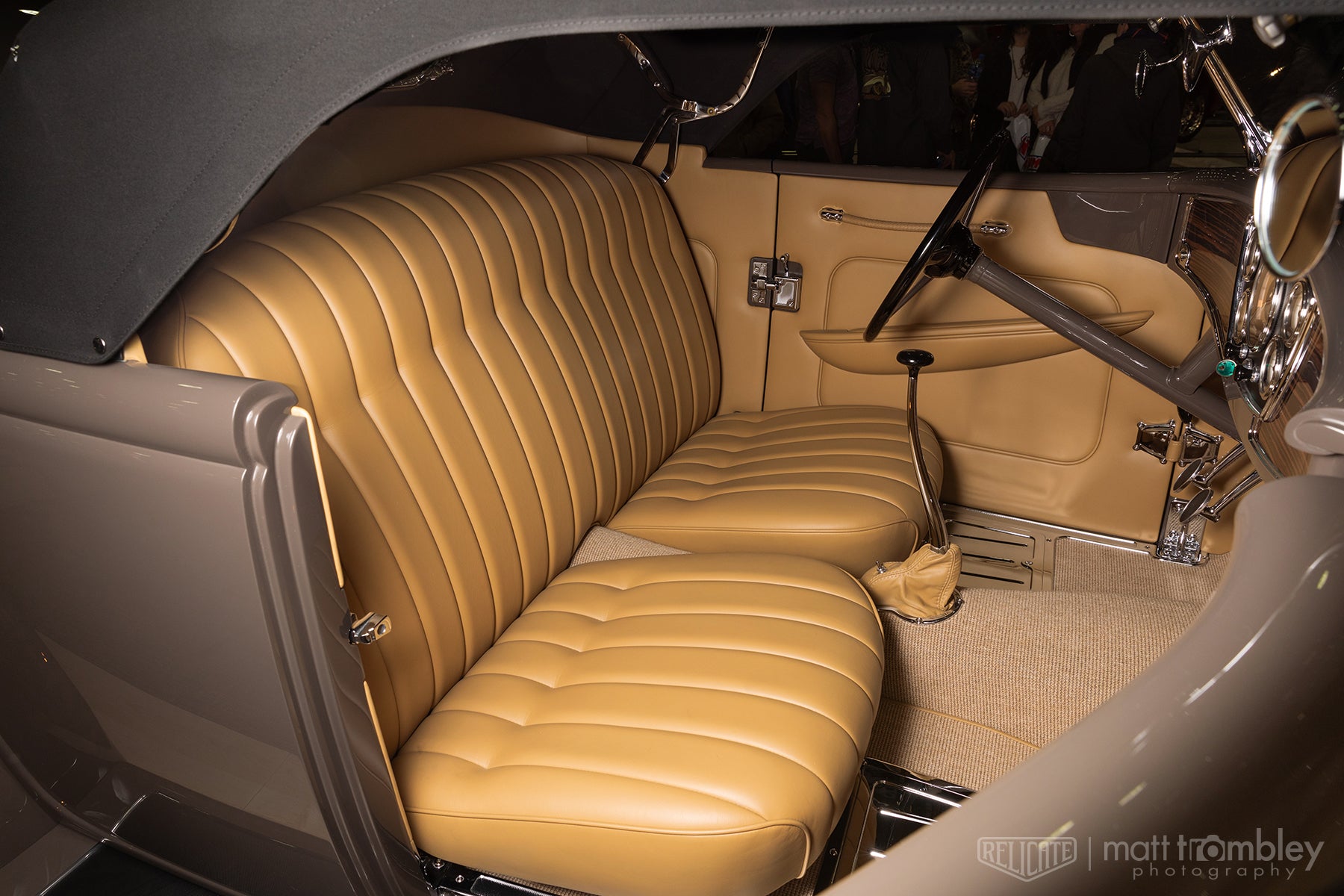 Relicate Leather Interior 1936 Ford "3 Penny Roadster" - George Poteet- 2019 AMBR Winner