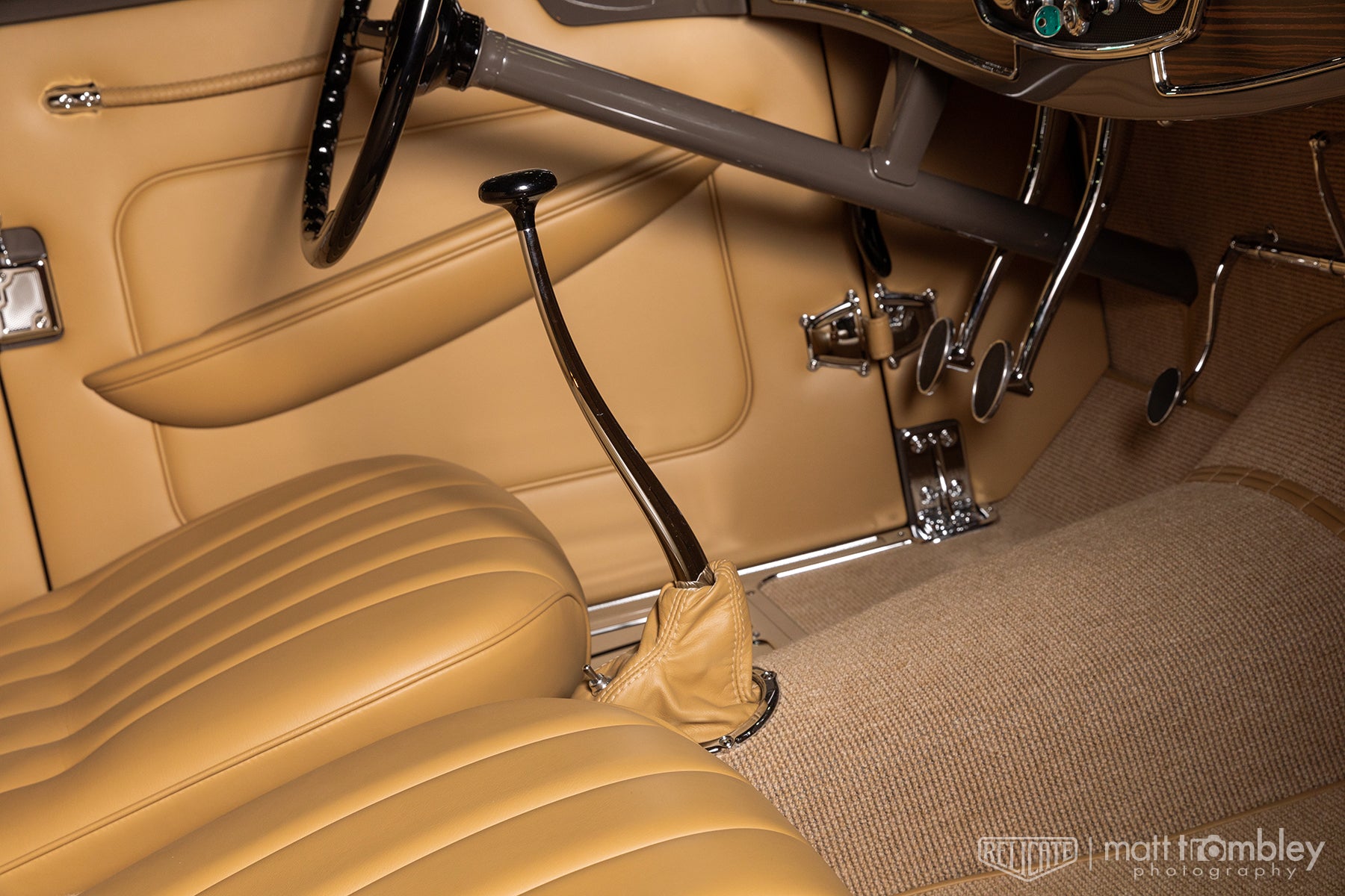 Relicate Leather Interior 1936 Ford "3 Penny Roadster" - George Poteet- 2019 AMBR Winner
