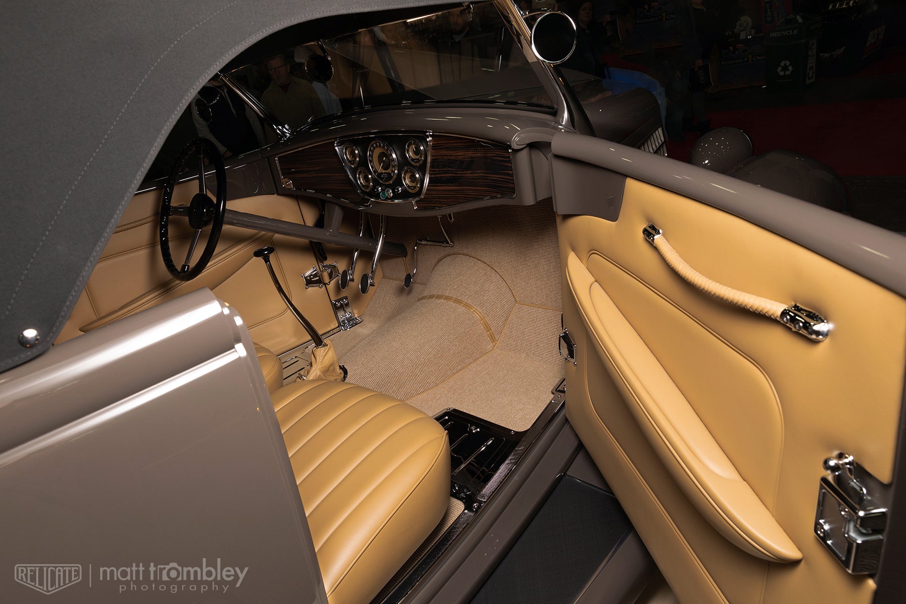 Relicate Leather Interior 1936 Ford "3 Penny Roadster" - George Poteet- 2019 AMBR Winner