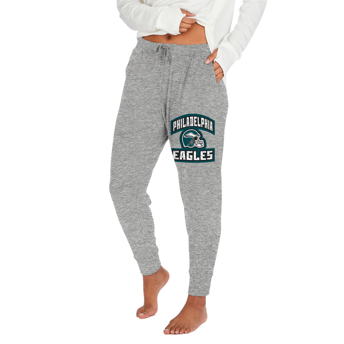 Seattle Seahawks Marled Womens Soft Jogger With Vertical Graphic