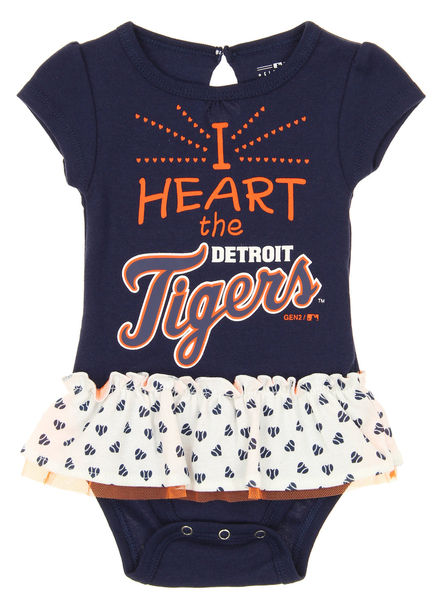 MLB Detroit Tigers Infant Girls' 3pk Bodysuits - 0-3M