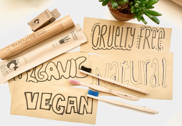 natural vegan cruelty free organic bamboo toothbrush