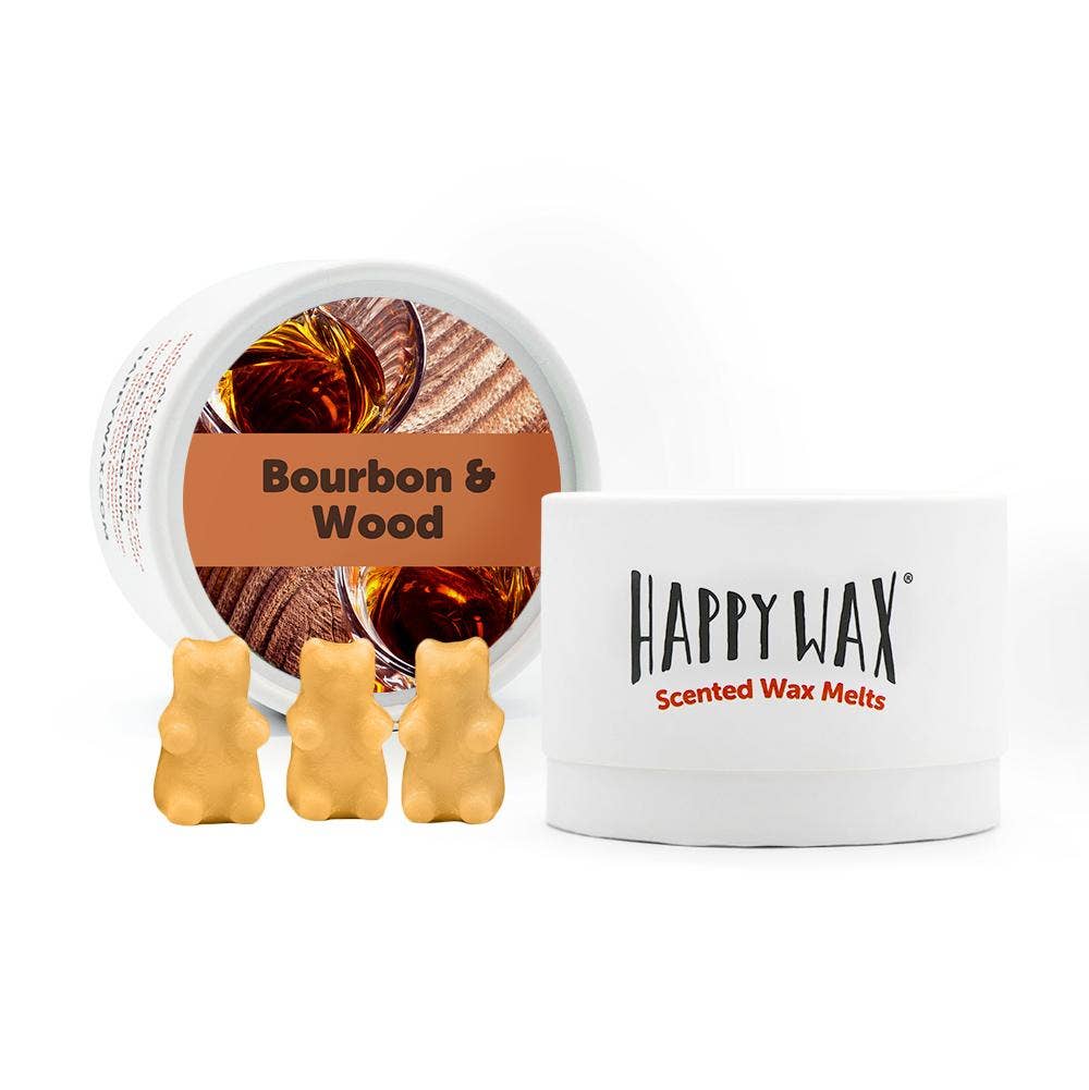 Bourbon & Wood Wax Melts - Eco Tin (3.6 oz) or 8 oz Pouch