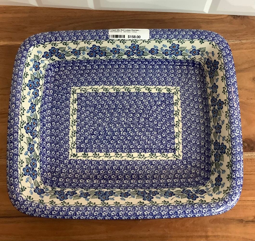 Forget Me Not Large Rectangular Baker