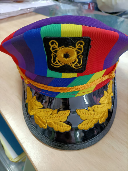 rainbow captain hat