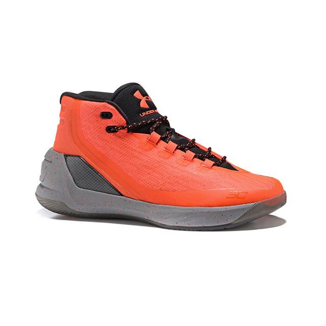 curry 3 low orange and black